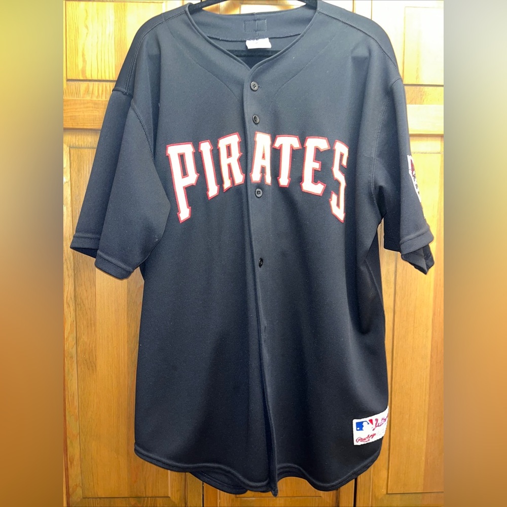 Vintage Pittsburgh Pirates Baseball Jersey Mens Black - Rawlings